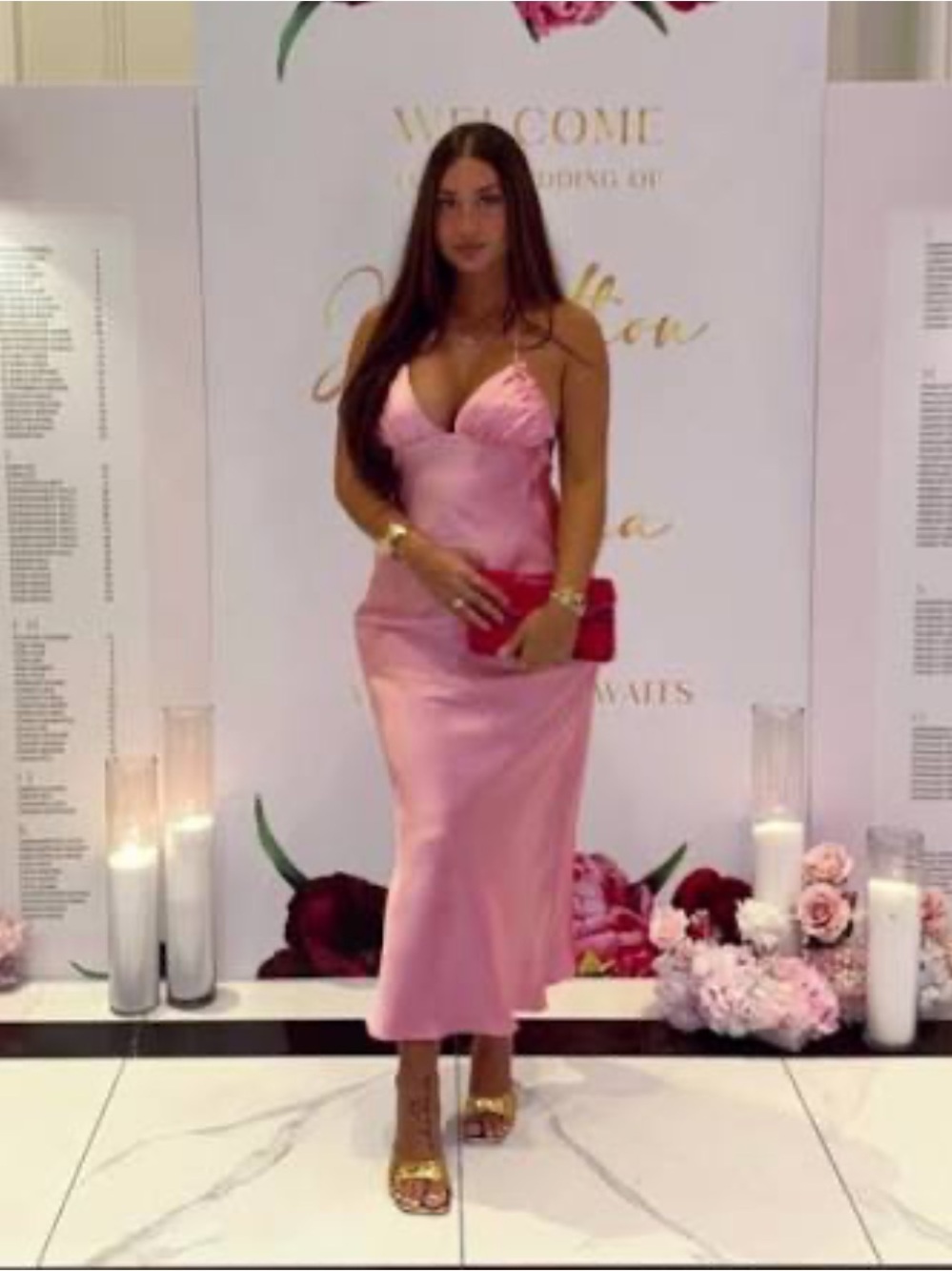 New with tags! Zara Pink Satin Slip Dress